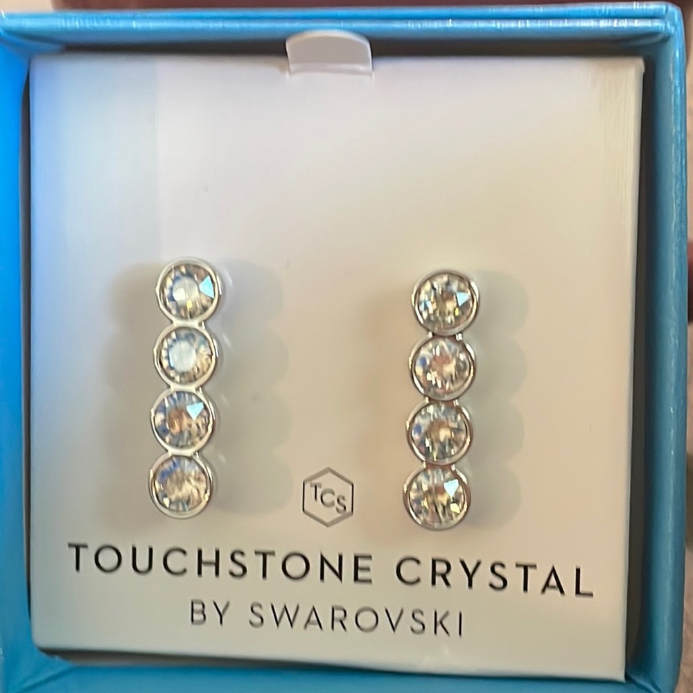 Touchstone Crystal Retired to a Point Earrings